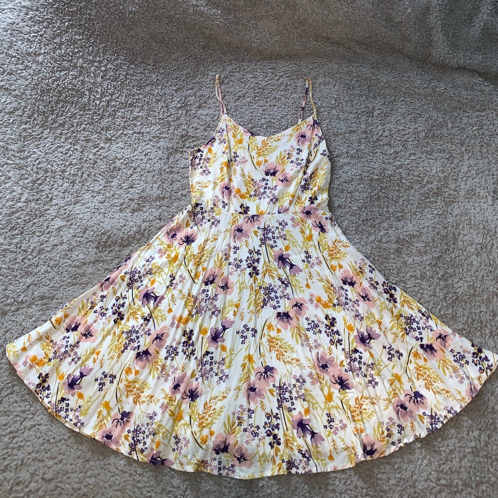Old Navy Fit & Flare Multi Colored Floral Dress